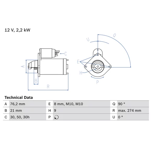 Štartér 0 986 012 620 /BOSCH/ - obr. 4