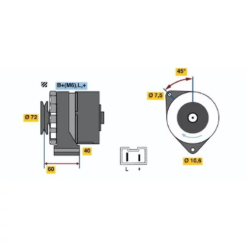 Alternátor BOSCH 0 986 032 061