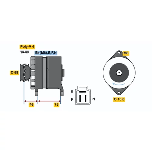 Alternátor BOSCH 0 986 035 511