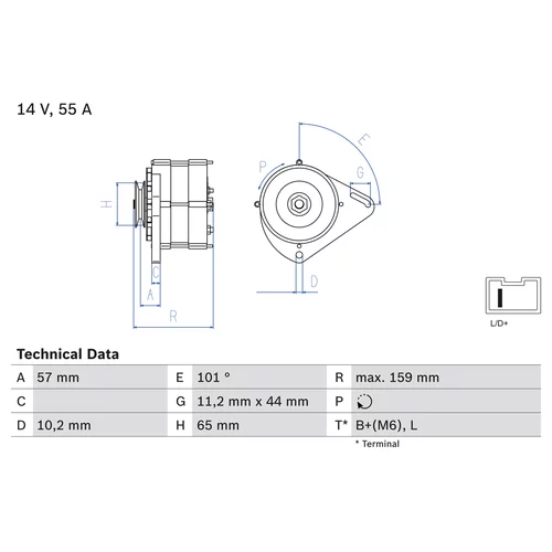Alternátor BOSCH 0 986 035 641