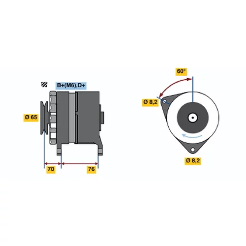 Alternátor 0 986 037 460 /BOSCH/