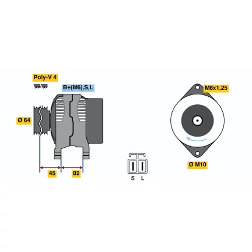 Alternátor BOSCH 0 986 038 281