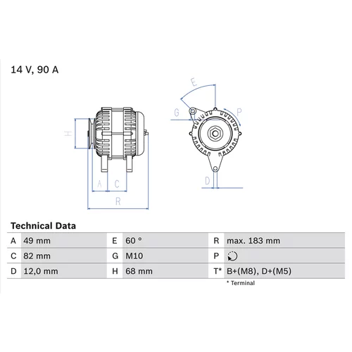 Alternátor 0 986 041 970 /BOSCH/