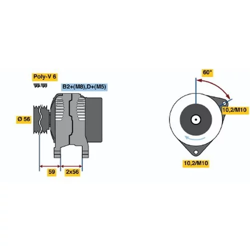 Alternátor BOSCH 0 986 044 430