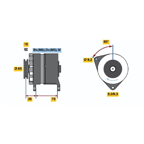Alternátor BOSCH 0 986 044 751