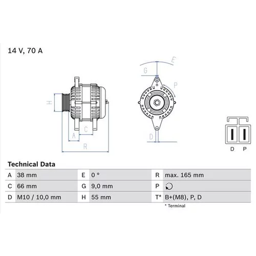 Alternátor 0 986 045 551 /BOSCH/