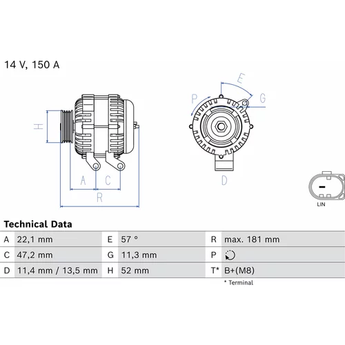 Alternátor 0 986 085 230 /BOSCH/