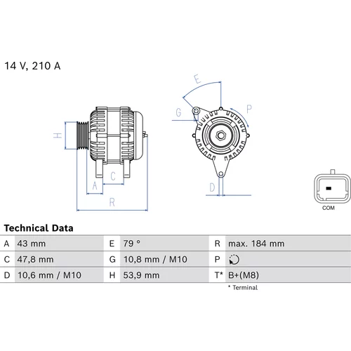 Alternátor BOSCH 0 986 085 570