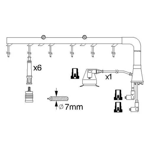 Sada zapaľovacích káblov 0 986 356 322 /BOSCH/ - obr. 5