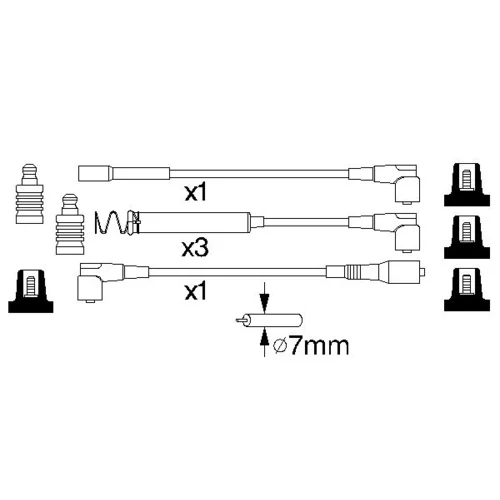 Sada zapaľovacích káblov 0 986 356 747 /BOSCH/ - obr. 4