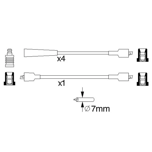 Sada zapaľovacích káblov 0 986 356 762 /BOSCH/ - obr. 4