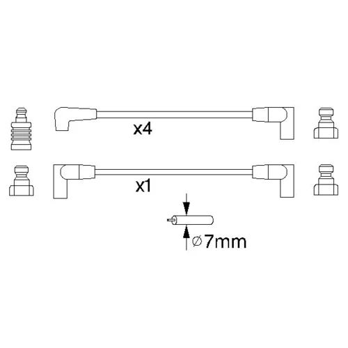 Sada zapaľovacích káblov 0 986 356 852 /BOSCH/ - obr. 4