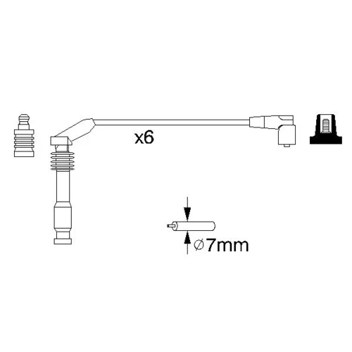 Sada zapaľovacích káblov 0 986 357 143 /BOSCH/ - obr. 4