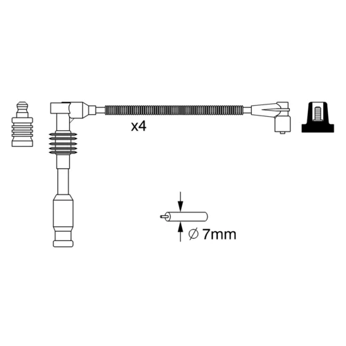 Sada zapaľovacích káblov 0 986 357 234 /BOSCH/ - obr. 4