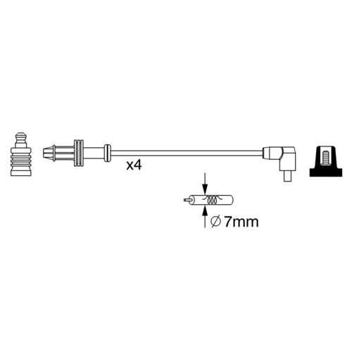 Sada zapaľovacích káblov 0 986 357 240 /BOSCH/ - obr. 4
