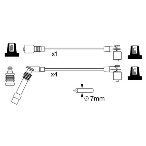 Sada zapaľovacích káblov 0 986 357 247 /BOSCH/ - obr. 4