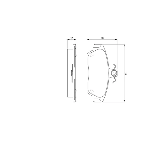 Sada brzdových platničiek kotúčovej brzdy 0 986 424 092 /BOSCH/ - obr. 4