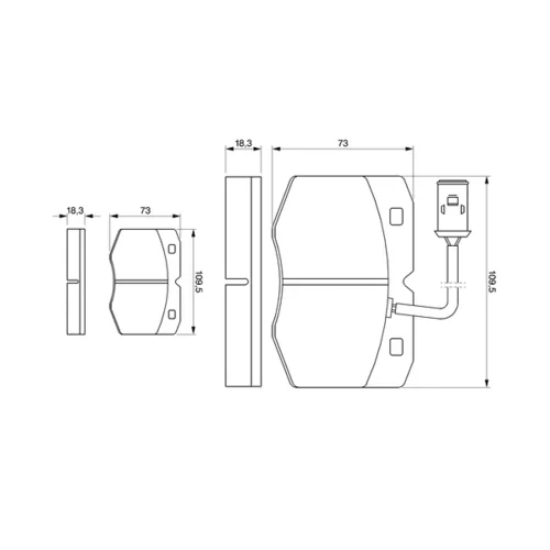 Sada brzdových platničiek kotúčovej brzdy 0 986 424 240 /BOSCH/ - obr. 4