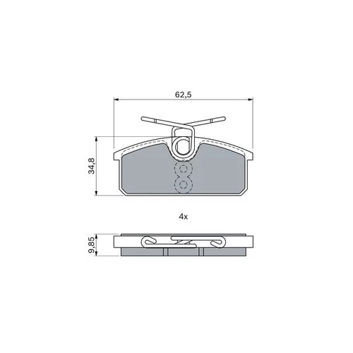 Sada brzdových platničiek kotúčovej brzdy 0 986 424 275 /BOSCH/ - obr. 4