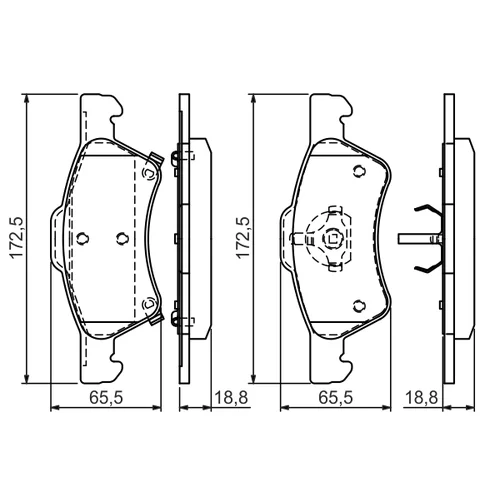 Sada brzdových platničiek kotúčovej brzdy 0 986 424 765 /BOSCH/ - obr. 4