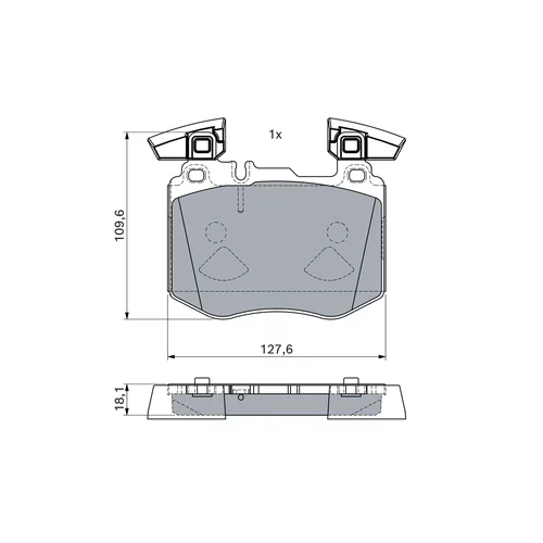 Sada brzdových platničiek kotúčovej brzdy 0 986 460 102 /BOSCH/ - obr. 3