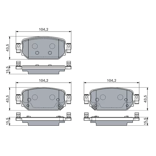 Sada brzdových platničiek kotúčovej brzdy 0 986 460 135 /BOSCH/ - obr. 4