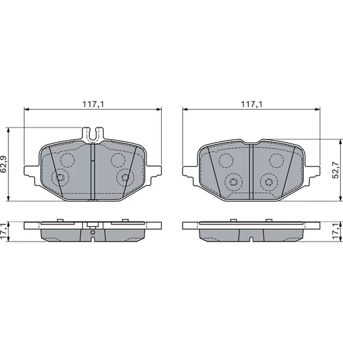 Sada brzdových platničiek kotúčovej brzdy 0 986 460 163 /BOSCH/ - obr. 4