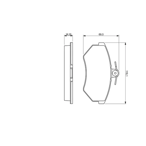 Sada brzdových platničiek kotúčovej brzdy 0 986 460 943 /BOSCH/ - obr. 4