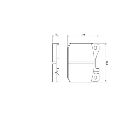 Sada brzdových platničiek kotúčovej brzdy 0 986 463 921 /BOSCH/ - obr. 6