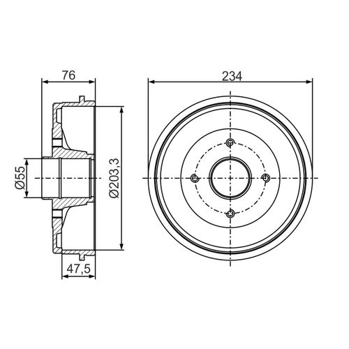 Brzdový bubon 0 986 477 290 /BOSCH/ - obr. 4