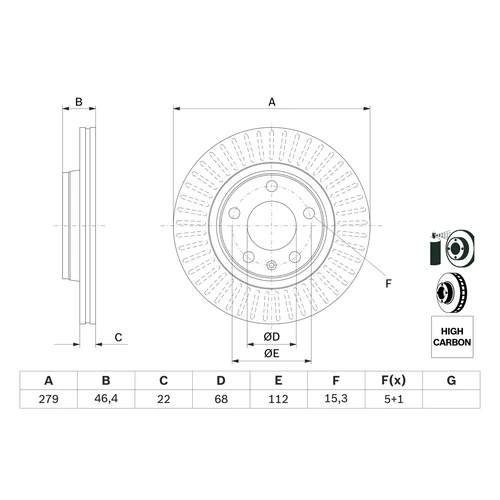 Brzdový kotúč 0 986 478 869 /BOSCH/ - obr. 4