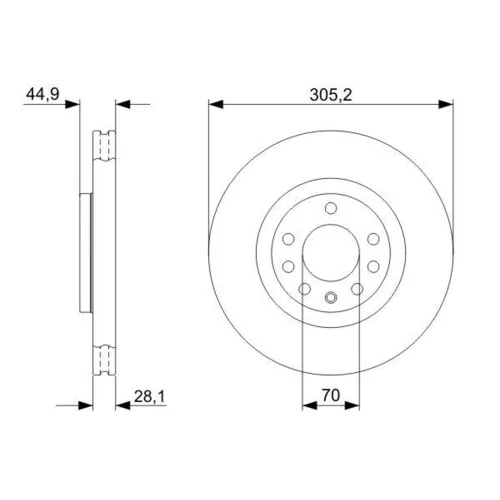 Brzdový kotúč 0 986 479 325 /BOSCH/ - obr. 4