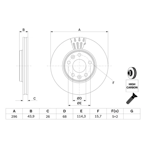 Brzdový kotúč 0 986 479 551 /BOSCH/ - obr. 4