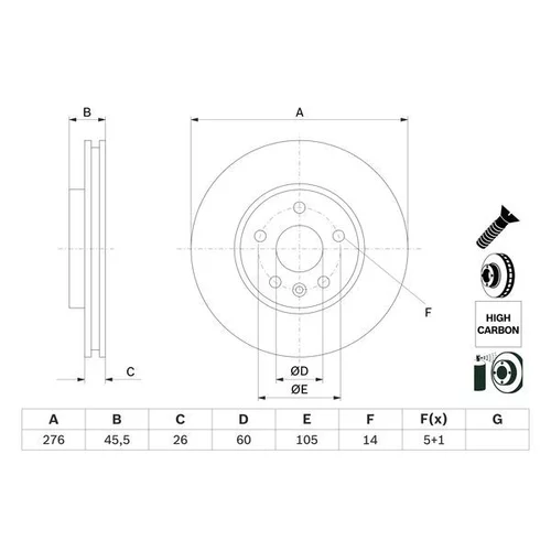 Brzdový kotúč 0 986 479 D92 /BOSCH/ - obr. 4