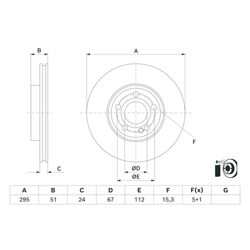 Brzdový kotúč 0 986 479 H74 /BOSCH/ - obr. 1