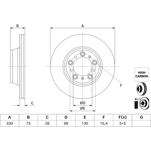 Brzdový kotúč 0 986 479 J73 /BOSCH/ - obr. 4