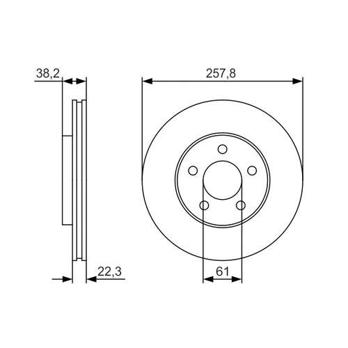 Brzdový kotúč 0 986 479 R56 /BOSCH/ - obr. 1