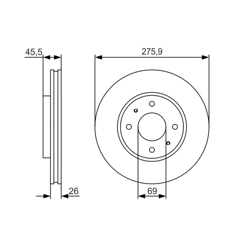 Brzdový kotúč 0 986 479 R94 /BOSCH/ - obr. 4