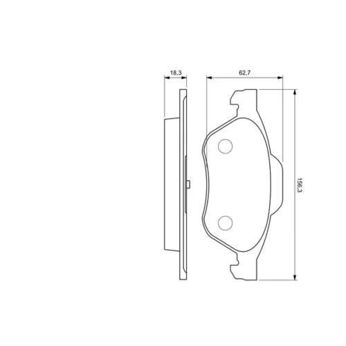 Sada brzdových platničiek kotúčovej brzdy 0 986 494 034 /BOSCH/ - obr. 4