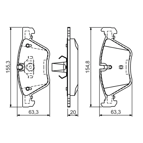 Sada brzdových platničiek kotúčovej brzdy 0 986 494 118 /BOSCH/ - obr. 4