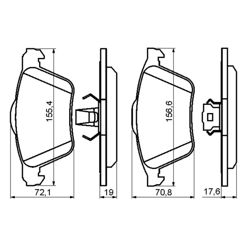 Sada brzdových platničiek kotúčovej brzdy 0 986 494 158 /BOSCH/ - obr. 4