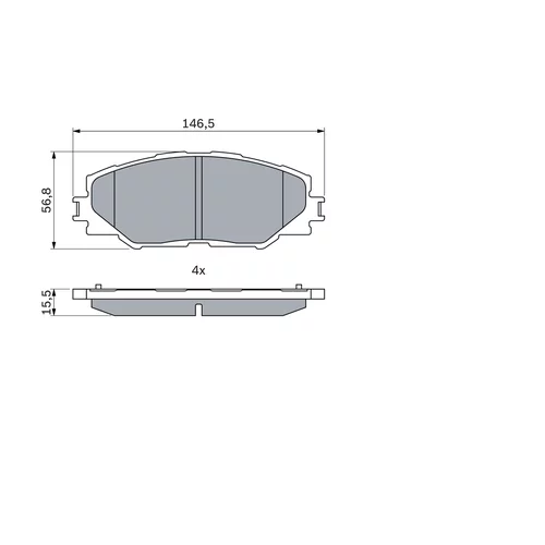 Sada brzdových platničiek kotúčovej brzdy 0 986 494 174 /BOSCH/ - obr. 4