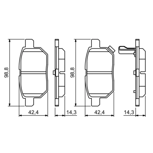 Sada brzdových platničiek kotúčovej brzdy 0 986 494 255 /BOSCH/ - obr. 4