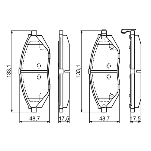 Sada brzdových platničiek kotúčovej brzdy 0 986 494 684 /BOSCH/ - obr. 6