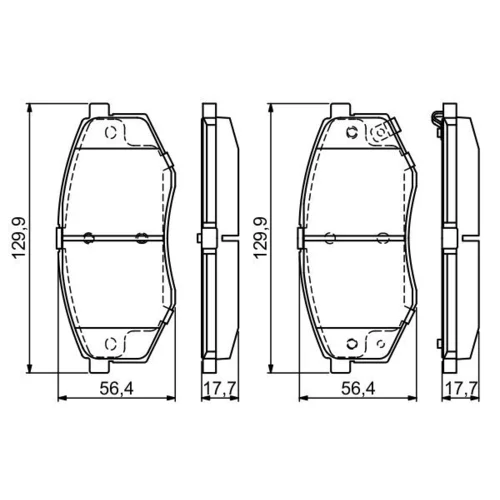 Sada brzdových platničiek kotúčovej brzdy 0 986 494 692 /BOSCH/ - obr. 6