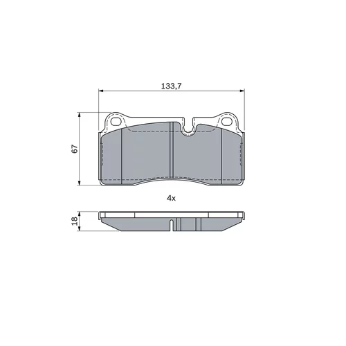 Sada brzdových platničiek kotúčovej brzdy 0 986 494 957 /BOSCH/ - obr. 6