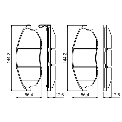 Sada brzdových platničiek kotúčovej brzdy 0 986 495 353 /BOSCH/ - obr. 4
