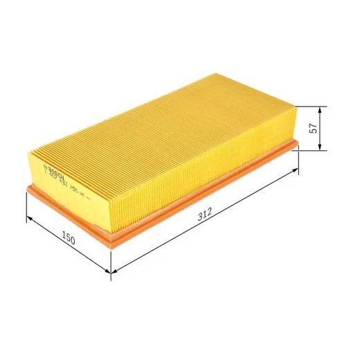 Vzduchový filter 1 457 433 750 /BOSCH/ - obr. 4