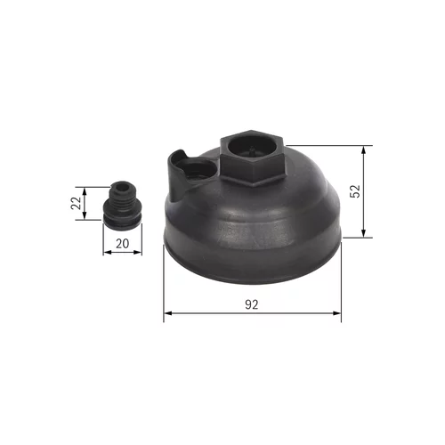 Veko, teleso filtra močoviny F 00B H40 025 /BOSCH/ - obr. 4