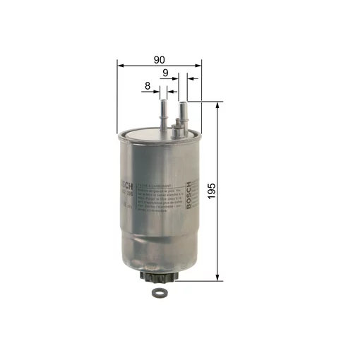 Palivový filter F 026 402 206 /BOSCH/ - obr. 4